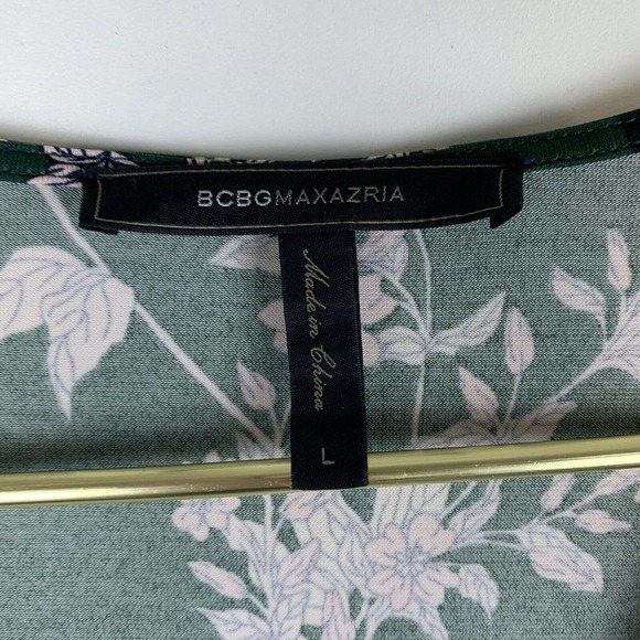 Floral Wrap Dress in Green - Picture 5 of 7